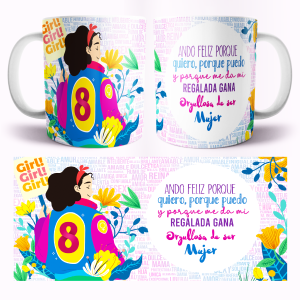 taza día de la mujer - orgullosa de ser mujer